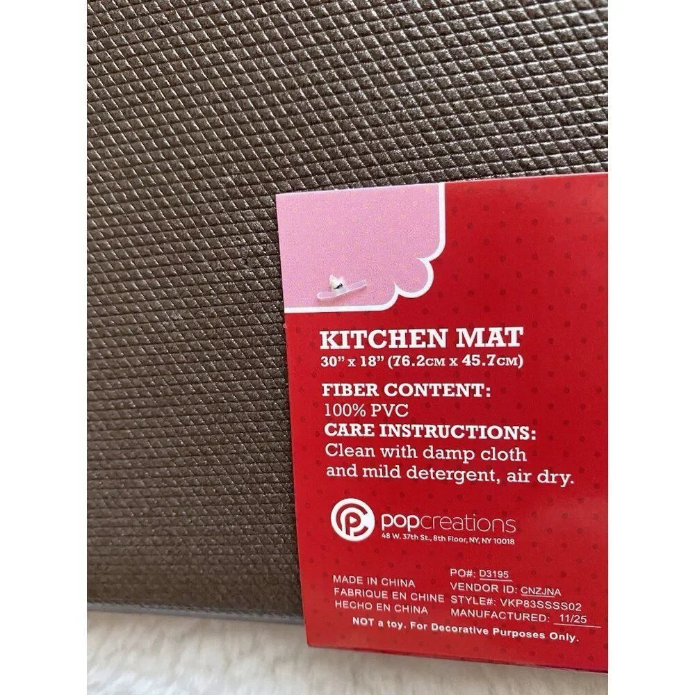 Strawberry Shortcake Anti Fatigue Kitchen Mat 18”x 30” Decorative‎ PVC Pink NEW